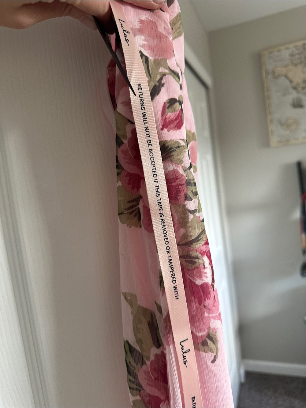 Lulus Magical Magnetism Light Pink Floral Off-the-shoulder Maxi Dress - Size M - Picture 3 of 4